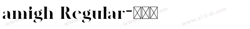 amigh Regular字体转换